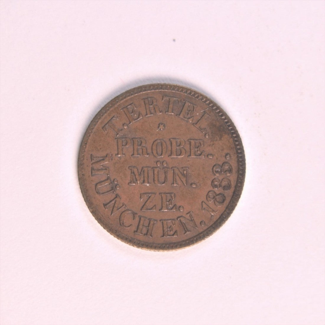 1833, 1 ΛΕΠΤΟΝ, ΔΟΚ. ΕΡΤΕΛ, UNC