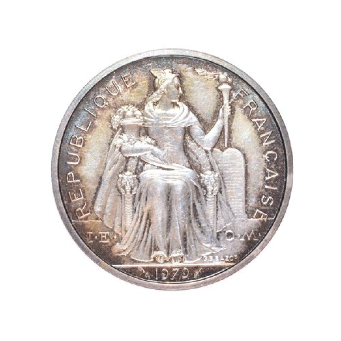 ΓΑΛΛΙΚΗ ΠΟΛΥΝΗΣΙΑ - 5 Φράγκα 1979 Silver-Piefort, UNC