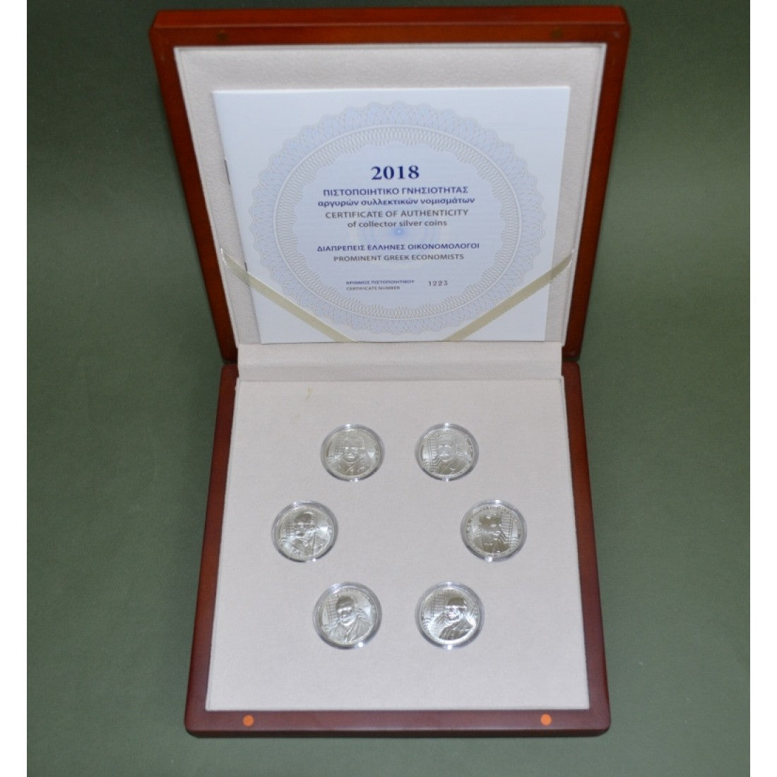 Ελλάς 2018 6 x 6 Ευρώ Σετ απόδειξης ΔΙΑΠΡΕΠΕΙΣ ΕΛΛΗΝΕΣ ΟΙΚΟΝΟΜΟΛΟΓΟΙ
