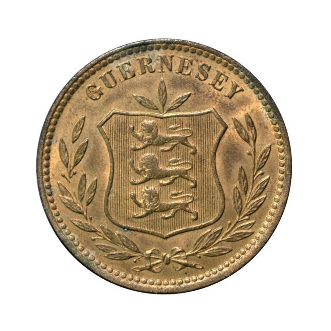 GUERNESEY, 8 Διπλά 1902, KM# 7, Unc