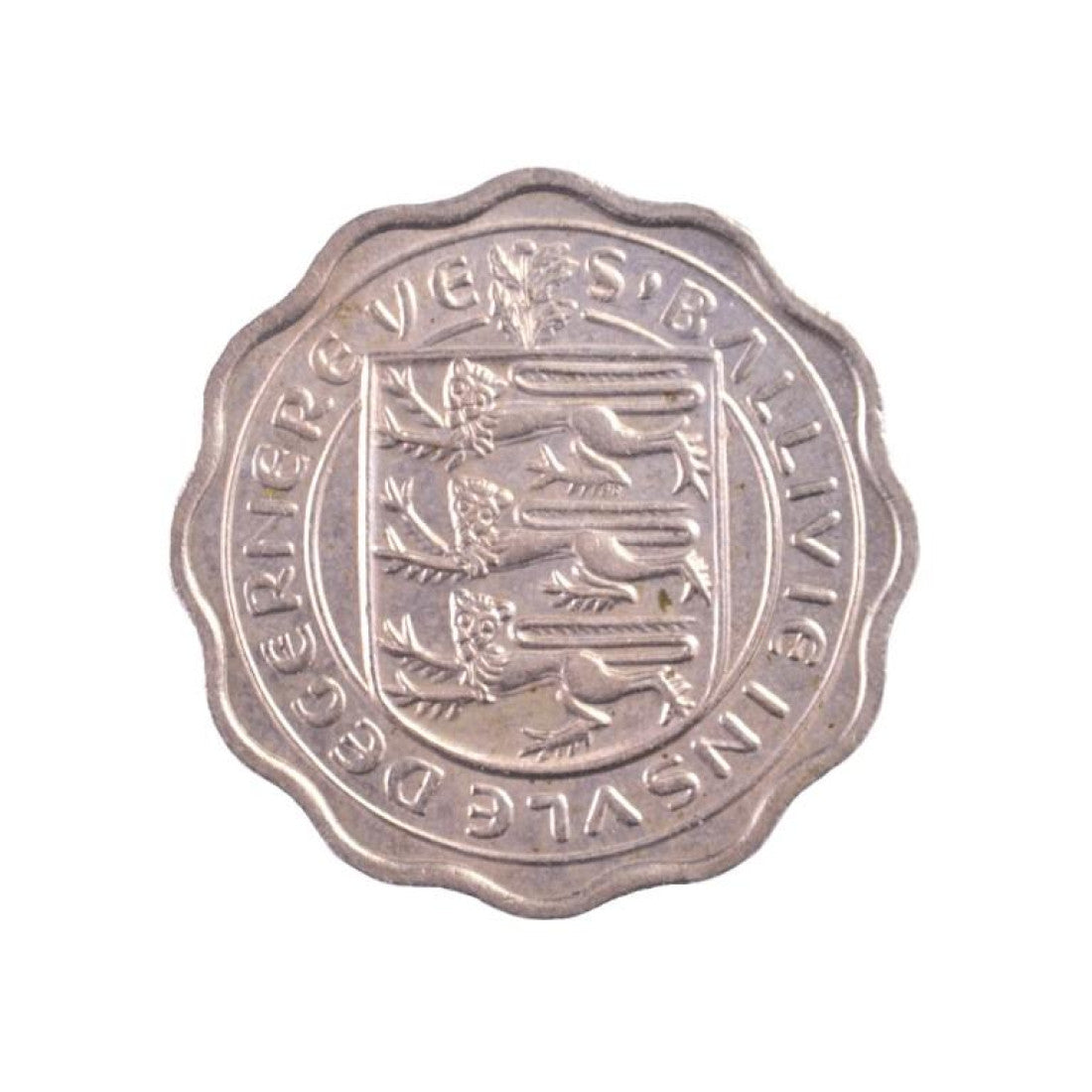 GUERNESEY, 3 Pence 1956, KM# 18, AU