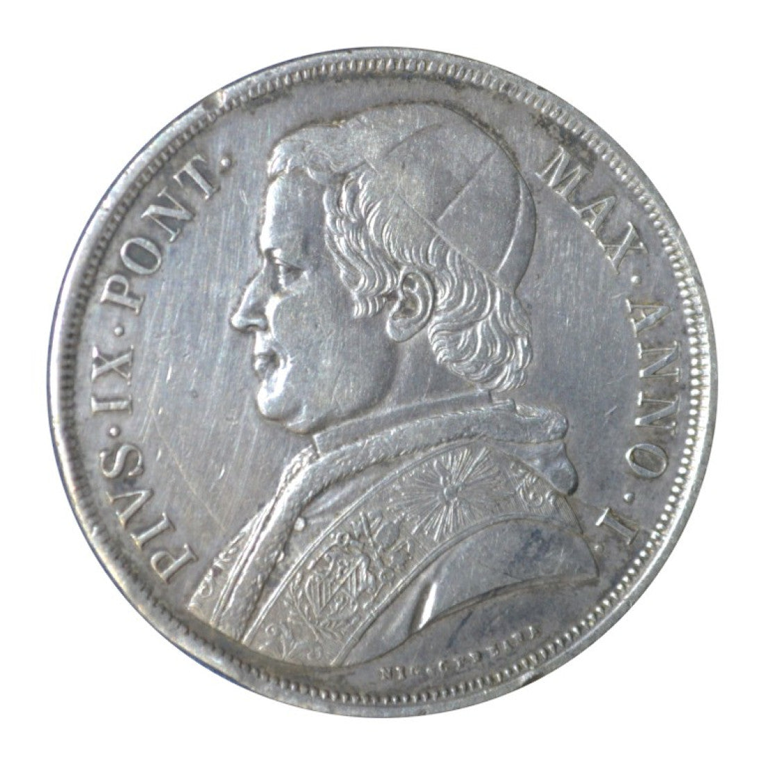 ΙΤΑΛΙΚΕΣ ΠΟΛΙΤΕΙΕΣ - ΠΑΠΑΛΙΚΑ ΠΟΛΙΤΕΙΑ, Scudo 1846 IR, VF-XF