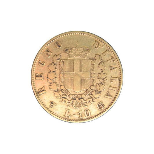 ITALY, 20 Lire 1865 T, VF