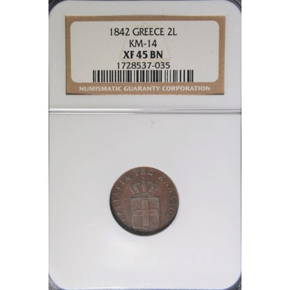 1842, 2 ΛΕΠΤΑ, XF45