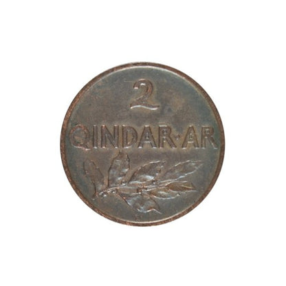 ALBANIA - 2 Qindar Ar 1935, XF-AU, KM# 15