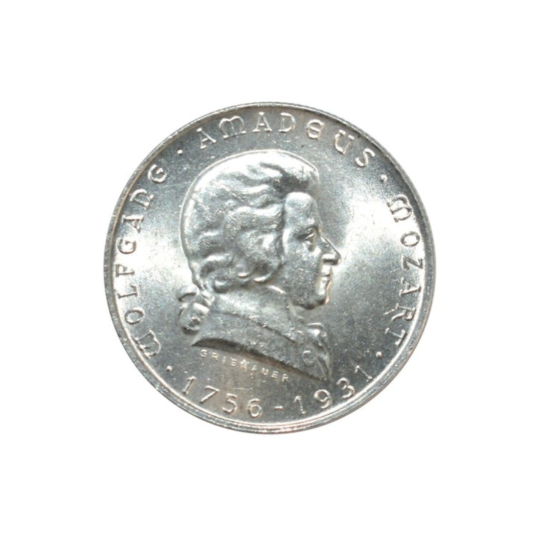 ΑΥΣΤΡΙΑ - 2 Schilling 1931, Mozart, UNC