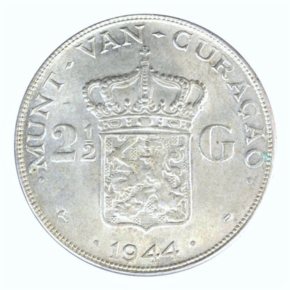CURACAO 2½ Gulden 1944, KM# 46