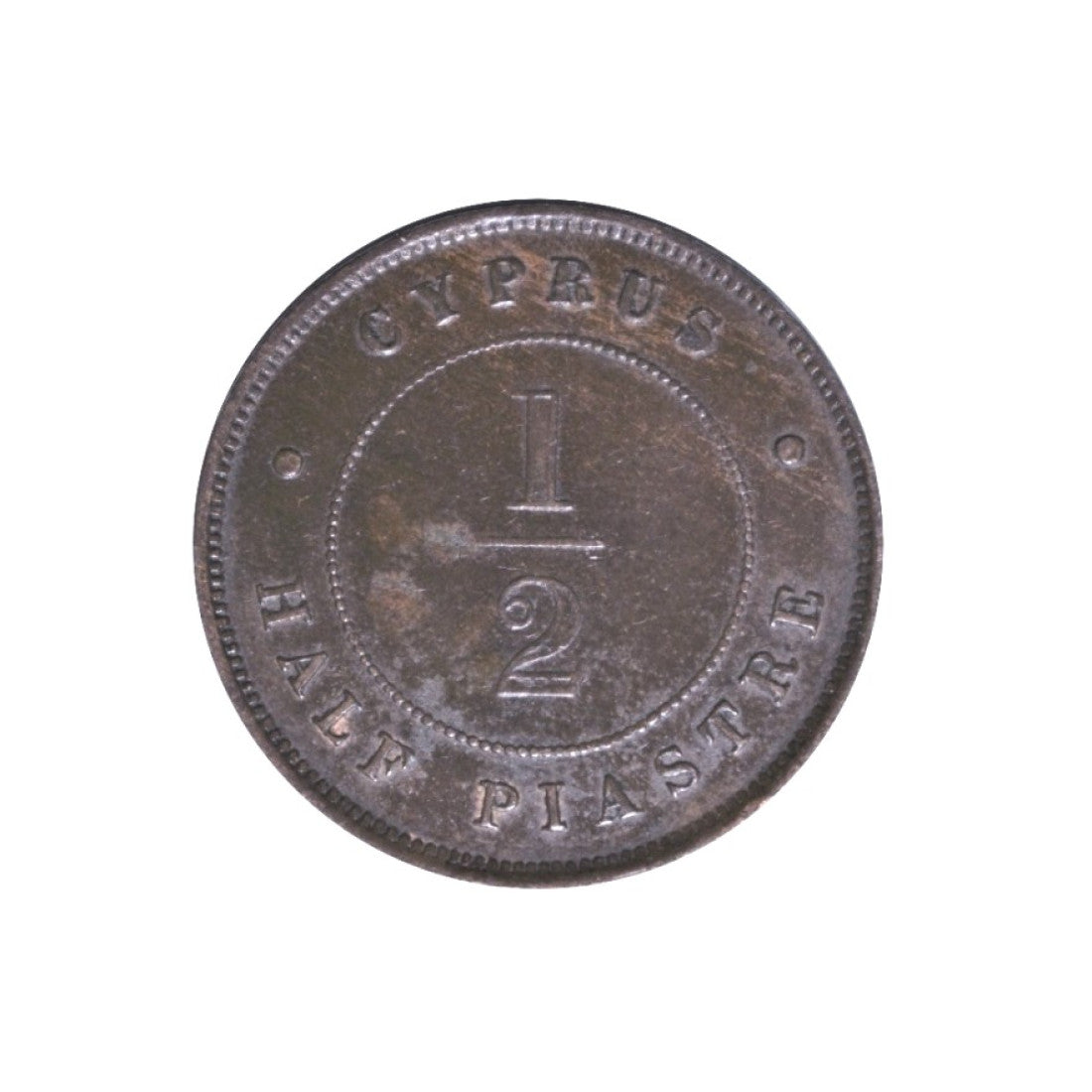 ΚΥΠΡΟΣ - 1/2 Piastre 1890, GVF