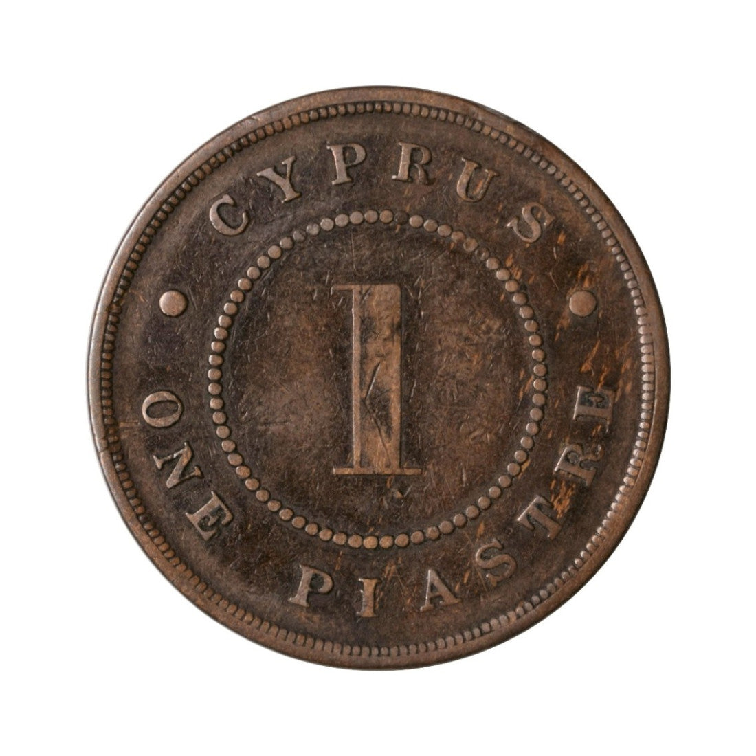 ΚΥΠΡΟΣ - 1 Piastre 1890, GVF