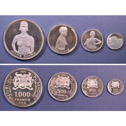 DAHOMEY - Proof Set 1971 (4 νομίσματα), KM# PS2