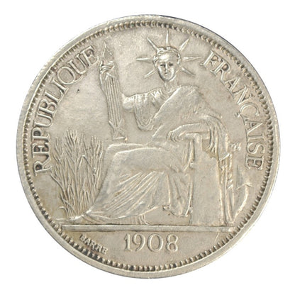 ΓΑΛΛΙΚΗ ΙΝΔΟΚΙΝΑ 1 Piastre 1908