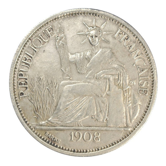 ΓΑΛΛΙΚΗ ΙΝΔΟΚΙΝΑ 1 Piastre 1908