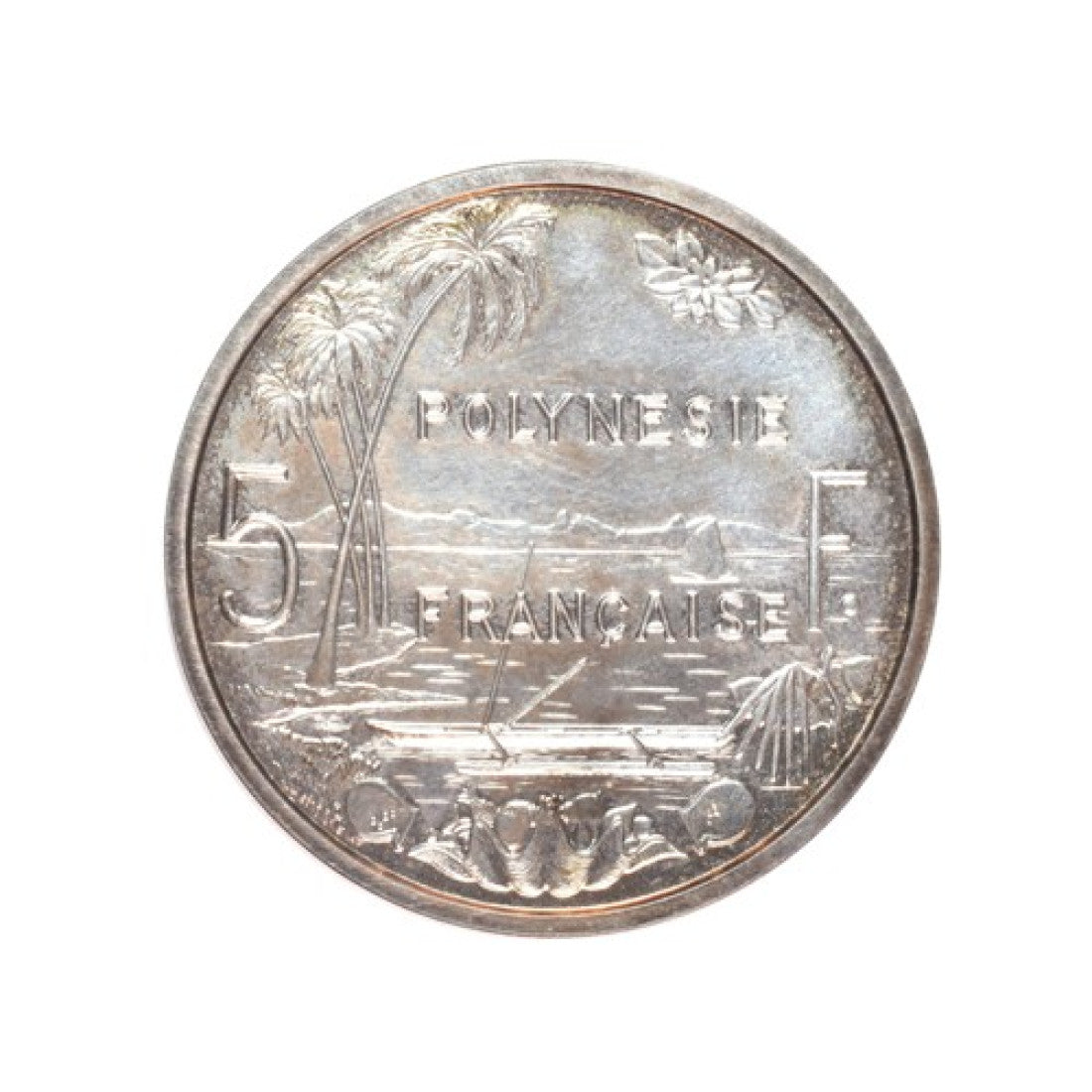 ΓΑΛΛΙΚΗ ΠΟΛΥΝΗΣΙΑ - 5 Φράγκα 1979 Silver-Piefort, UNC