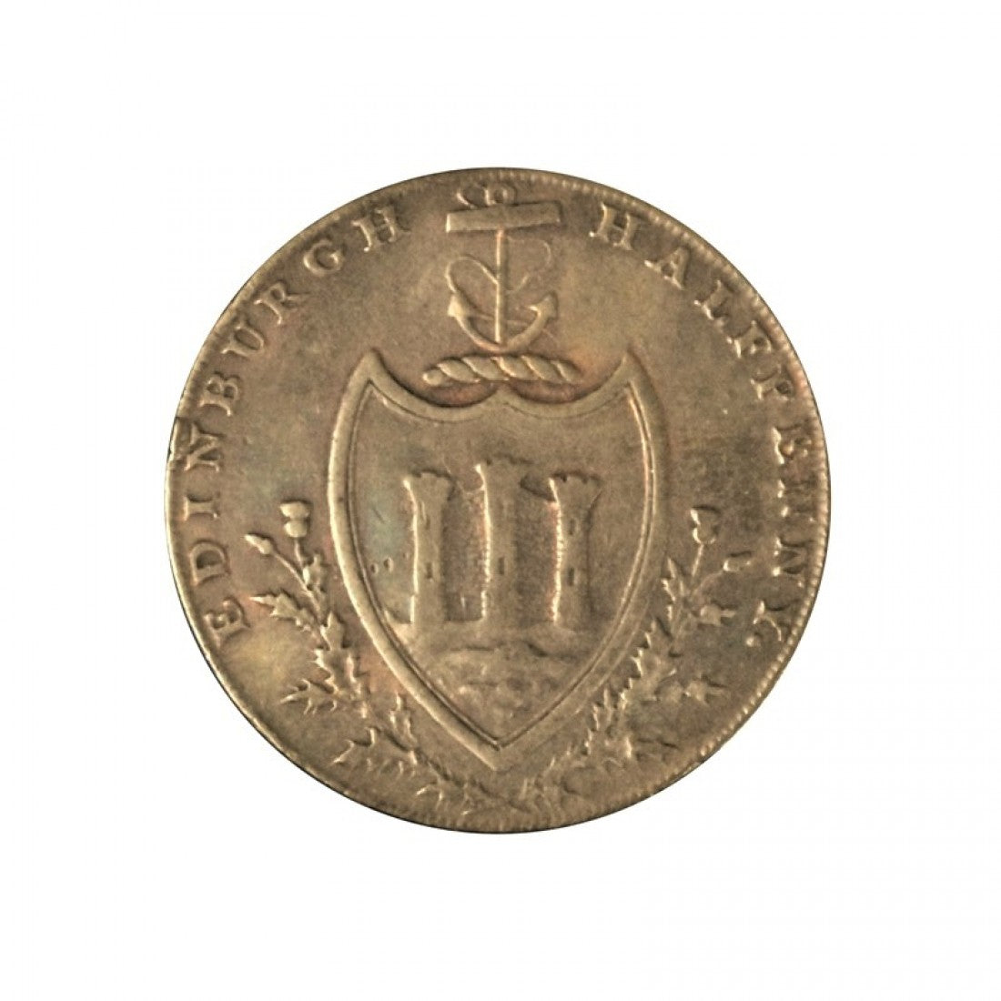 ΜΕΓΑΛΗ ΒΡΕΤΑΝΙΑ - 1790 Εδιμβούργο, 1/2 Penny Token, VF