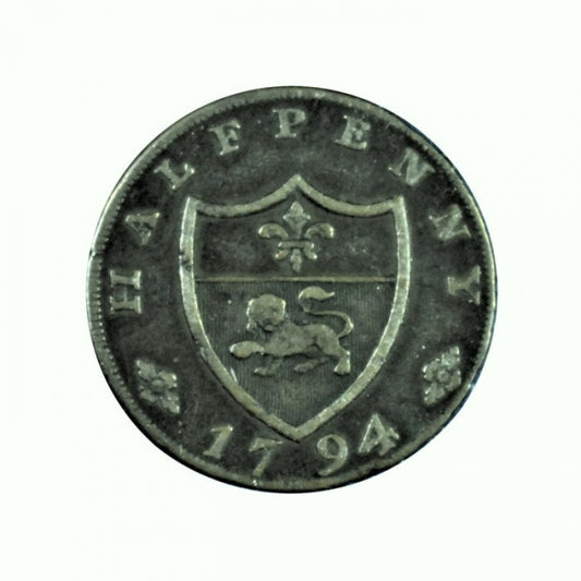 ΜΕΓΑΛΗ ΒΡΕΤΑΝΙΑ - 1794 Lancaster, 1/2 Penny Token, F-VF