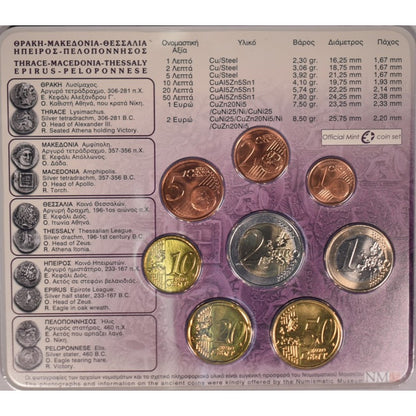 2008 - Blister - σειρά νομισμάτων ευρώ.