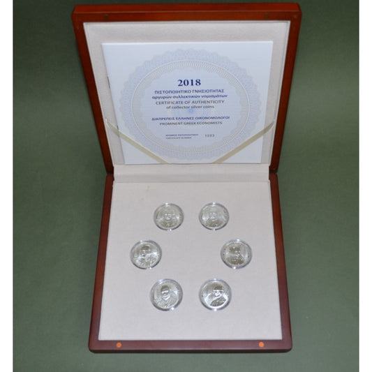 Ελλάς 2018 6 x 6 Ευρώ Σετ απόδειξης ΔΙΑΠΡΕΠΕΙΣ ΕΛΛΗΝΕΣ ΟΙΚΟΝΟΜΟΛΟΓΟΙ