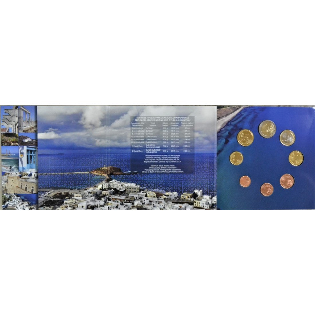 2021 - Blister - Νάξος, σειρά ευρώ