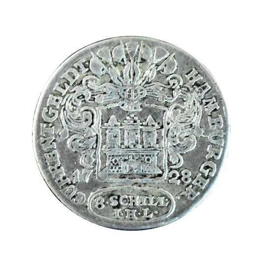 ΓΕΡΜΑΝΙΚΕΣ ΠΟΛΙΤΕΙΕΣ - ΑΜΒΟΥΡΓΟ, 8 Schilling 1728, VF