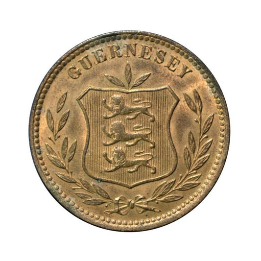 GUERNESEY, 8 Διπλά 1902, KM# 7, Unc