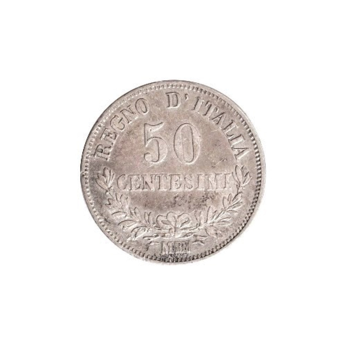 ITALY, 50 Centesimi 1866M BN, VF