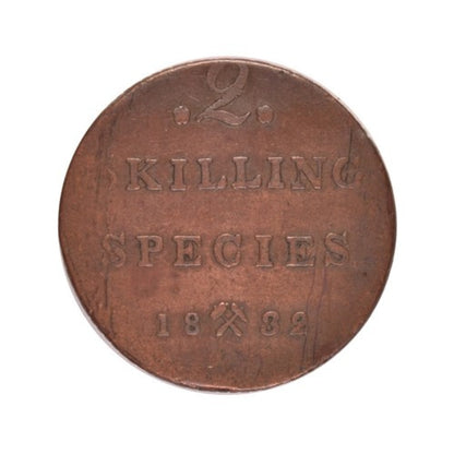 ΝΟΡΒΗΓΙΑ - 2 Skilling 1832 F-VF