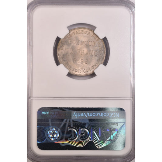 REUNION - 1 Φράγκο 1896 NGC MS64