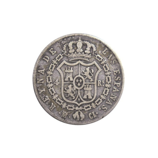 ΙΣΠΑΝΙΑ - 4 Reales 1849 CL, F