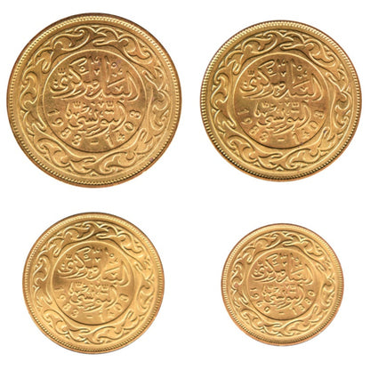 TUNISIA, 10,20,50,100 Millim 1960,1983, UNC, km# 306,307,308,309